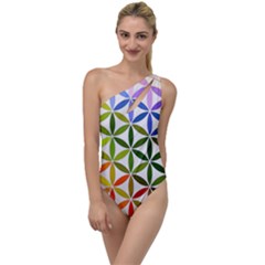 Mandala Rainbow Colorful To One Side Swimsuit by Ndabl3x