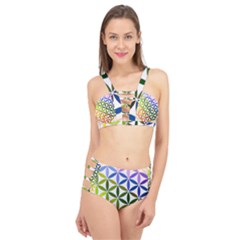 Mandala Rainbow Colorful Cage Up Bikini Set by Ndabl3x