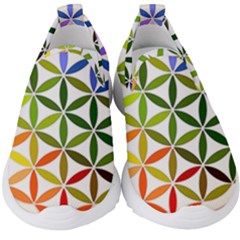 Mandala Rainbow Colorful Kids  Slip On Sneakers