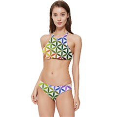 Mandala Rainbow Colorful Banded Triangle Bikini Set by Ndabl3x