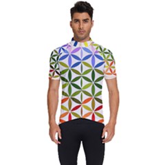 Mandala Rainbow Colorful Men s Short Sleeve Cycling Jersey by Ndabl3x