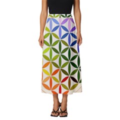 Mandala Rainbow Colorful Classic Midi Chiffon Skirt by Ndabl3x