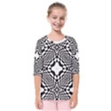 Tile Repeating Pattern Texture Kids  Quarter Sleeve Raglan Tee View1