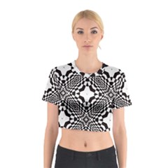 Tile Repeating Pattern Texture Cotton Crop Top by Ndabl3x