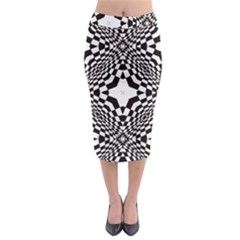 Tile Repeating Pattern Texture Midi Pencil Skirt by Ndabl3x