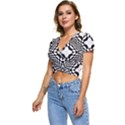 Tile Repeating Pattern Texture Short Sleeve Foldover Tee View2