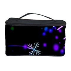 Snowflakes Snow Winter Christmas Cosmetic Storage Case by Ndabl3x