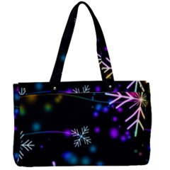 Snowflakes Snow Winter Christmas Canvas Work Bag by Ndabl3x