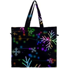 Snowflakes Snow Winter Christmas Canvas Travel Bag by Ndabl3x