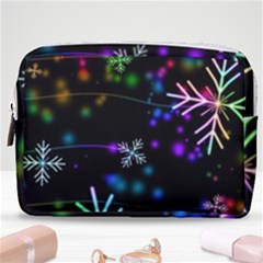 Snowflakes Snow Winter Christmas Make Up Pouch (medium) by Ndabl3x