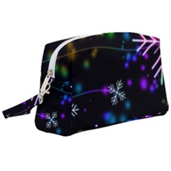 Snowflakes Snow Winter Christmas Wristlet Pouch Bag (large) by Ndabl3x