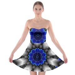 Kaleidoscope Abstract Round Strapless Bra Top Dress by Ndabl3x