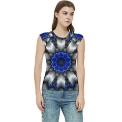 Kaleidoscope Abstract Round Women s Raglan Cap Sleeve Tee by Ndabl3x