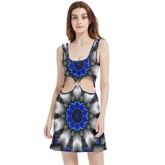 Kaleidoscope Abstract Round Velour Cutout Dress by Ndabl3x