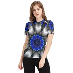 Kaleidoscope Abstract Round Women s Short Sleeve Rash Guard by Ndabl3x