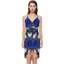 Kaleidoscope Abstract Round Wrap Frill Dress View1