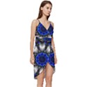 Kaleidoscope Abstract Round Wrap Frill Dress View3