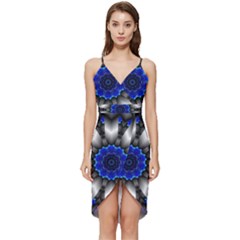 Kaleidoscope Abstract Round Wrap Frill Dress by Ndabl3x