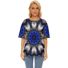 Kaleidoscope Abstract Round Oversized Basic Tee by Ndabl3x