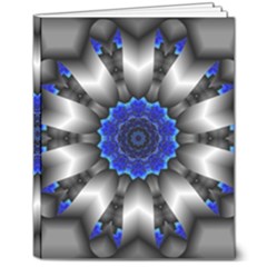 Kaleidoscope Abstract Round 8  X 10  Softcover Notebook by Ndabl3x