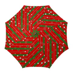 Christmas Paper Star Texture Golf Umbrellas