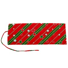 Christmas Paper Star Texture Roll Up Canvas Pencil Holder (s) by Ndabl3x