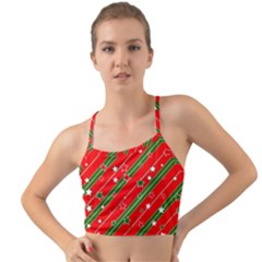 Christmas Paper Star Texture Mini Tank Bikini Top by Ndabl3x