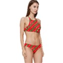 Christmas Paper Star Texture Banded Triangle Bikini Set View3