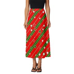 Christmas Paper Star Texture Classic Midi Chiffon Skirt by Ndabl3x