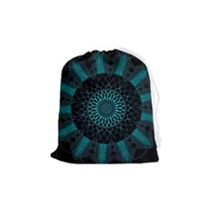 Ornament District Turquoise Drawstring Pouch (medium)