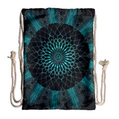 Ornament District Turquoise Drawstring Bag (large) by Ndabl3x