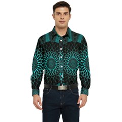 Ornament District Turquoise Men s Long Sleeve  Shirt by Ndabl3x