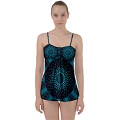 Ornament District Turquoise Babydoll Tankini Set by Ndabl3x