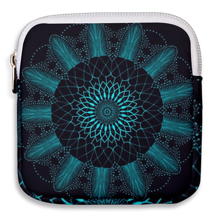 Ornament District Turquoise Mini Square Pouch