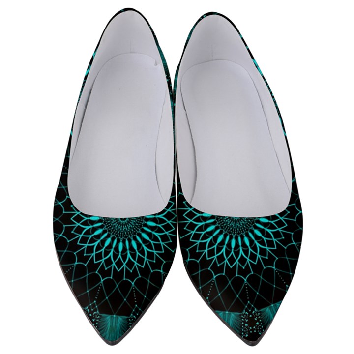 Ornament District Turquoise Women s Low Heels