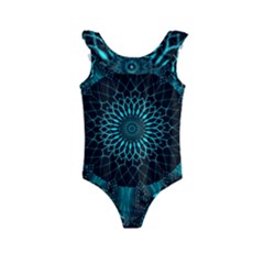 Ornament District Turquoise Kids  Frill Swimsuit by Ndabl3x