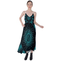 Ornament District Turquoise Tie Back Maxi Dress by Ndabl3x