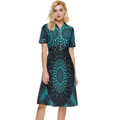 Ornament District Turquoise Button Top Knee Length Dress by Ndabl3x