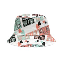 Mint Black Coral Heart Paisley Bucket Hat by Ndabl3x