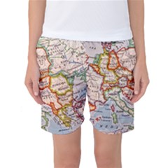 Map Europe Globe Countries States Women s Basketball Shorts by Ndabl3x