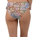 Map Europe Globe Countries States Frill Bikini Bottoms View2