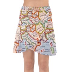 Map Europe Globe Countries States Wrap Front Skirt by Ndabl3x