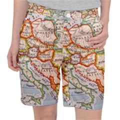 Map Europe Globe Countries States Women s Pocket Shorts by Ndabl3x