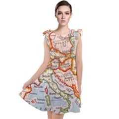 Map Europe Globe Countries States Tie Up Tunic Dress by Ndabl3x