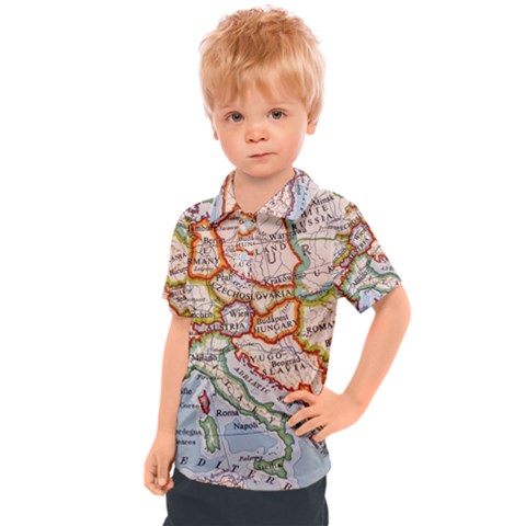 Map Europe Globe Countries States Kids  Polo Tee by Ndabl3x