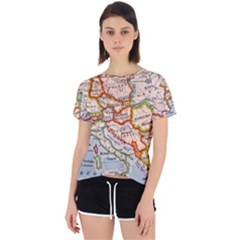 Map Europe Globe Countries States Open Back Sport Tee by Ndabl3x