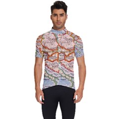 Map Europe Globe Countries States Men s Short Sleeve Cycling Jersey by Ndabl3x