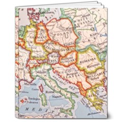 Map Europe Globe Countries States 8  X 10  Softcover Notebook by Ndabl3x