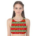 Christmas Papers Red And Green Tank Bikini Top View1