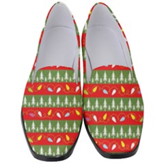 Christmas Papers Red And Green Women s Classic Loafer Heels by Ndabl3x